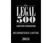 Legal 500 Recommended Lawyer 2021